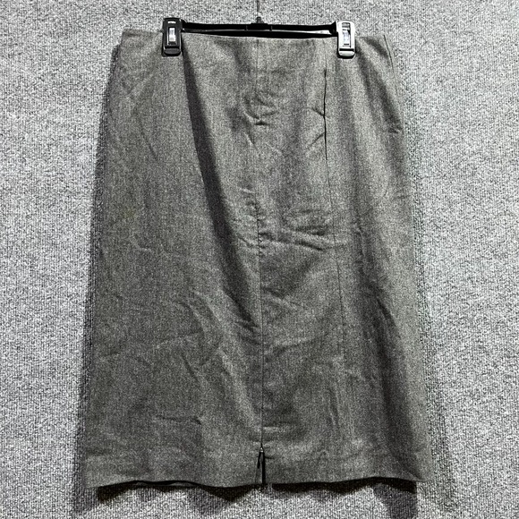 Armani Collezioni Dresses & Skirts - Armani Collezioni Midi Pencil Skirt Womens 12 Grey Wool Front Zip Streetwear